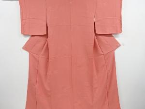 手箱に草花模様織り出し一つ紋色無地着物